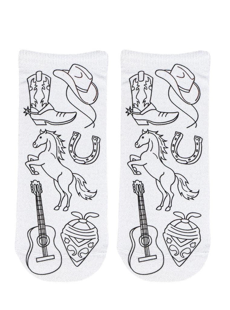 Living Royal Cowboy Coloring Sock
