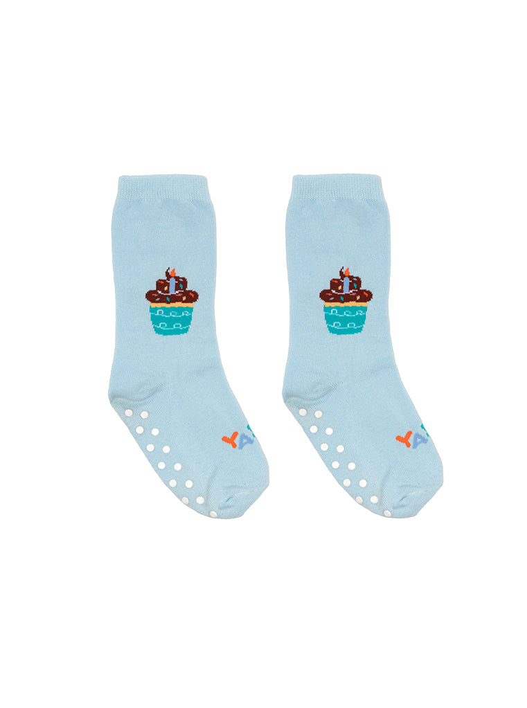 Living Royal Cupcake Birthday 3D Kids Crew Sock