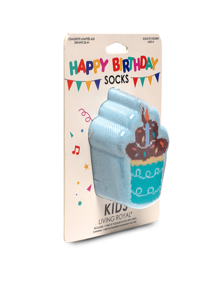Living Royal Cupcake Birthday 3D Kids Crew Sock