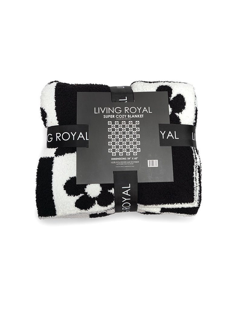 Living Royal Daisy Checker Blanket
