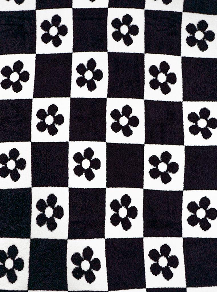 Living Royal Daisy Checker Blanket