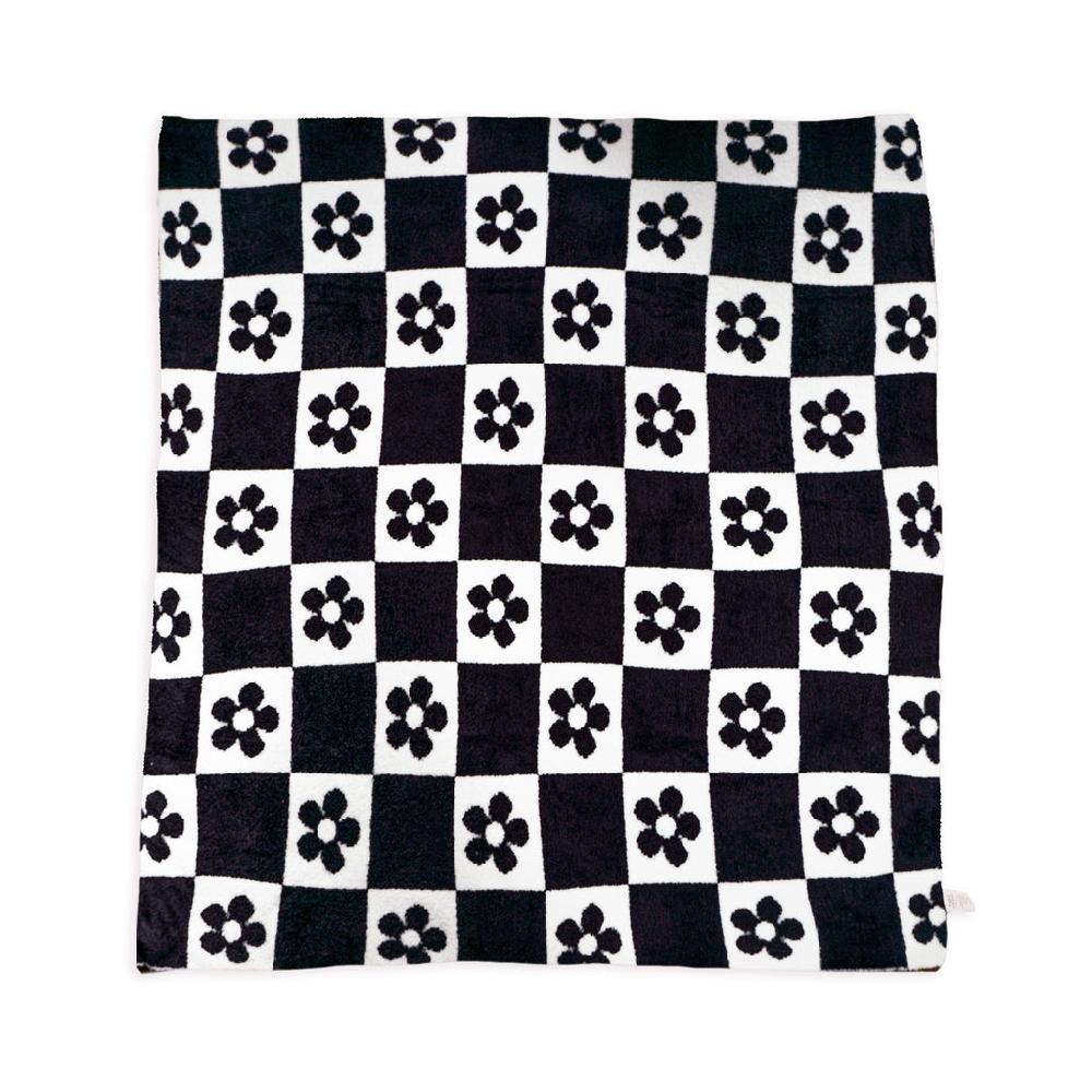Living Royal Daisy Checker Blanket