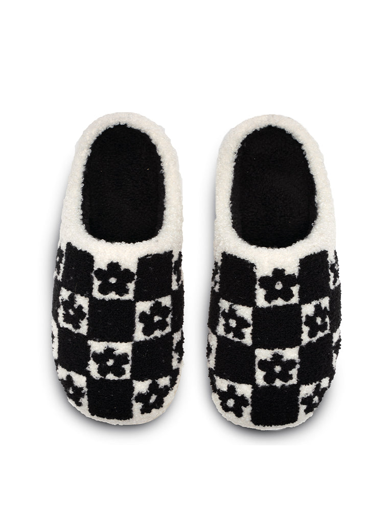 living royal Daisy Checker Slippers