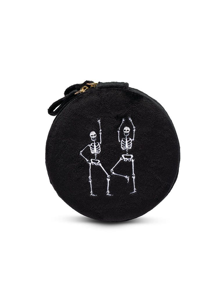 living royal Dancing Skull Jewelry Zip Case