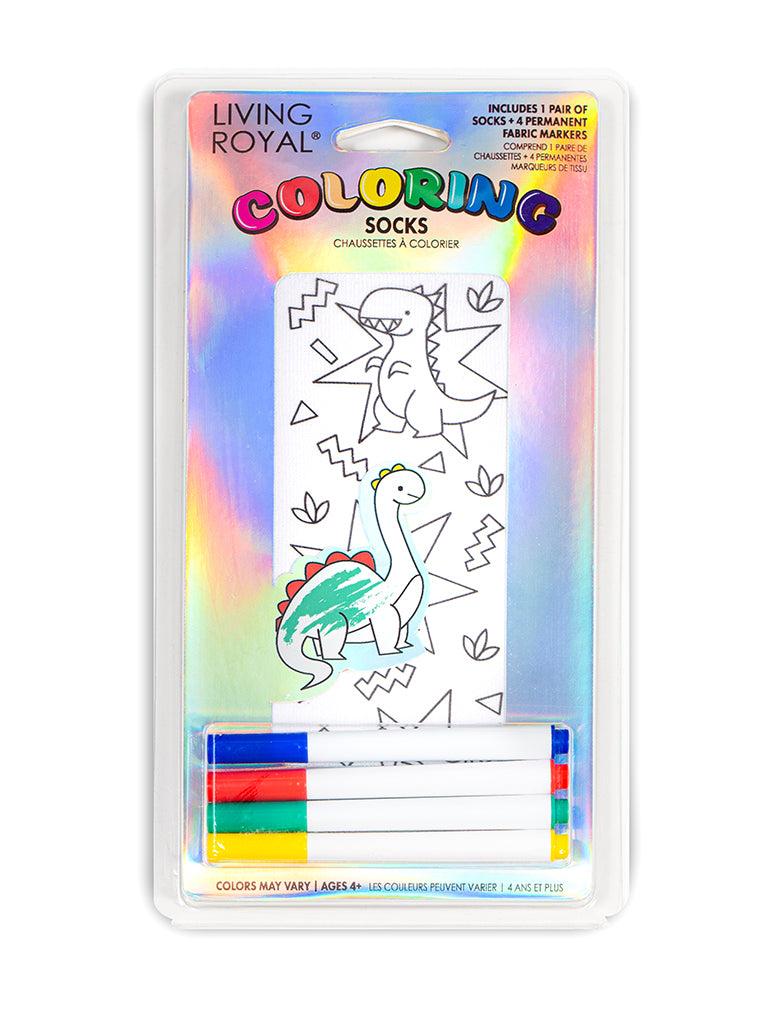 living royal Dino Daze Coloring Sock