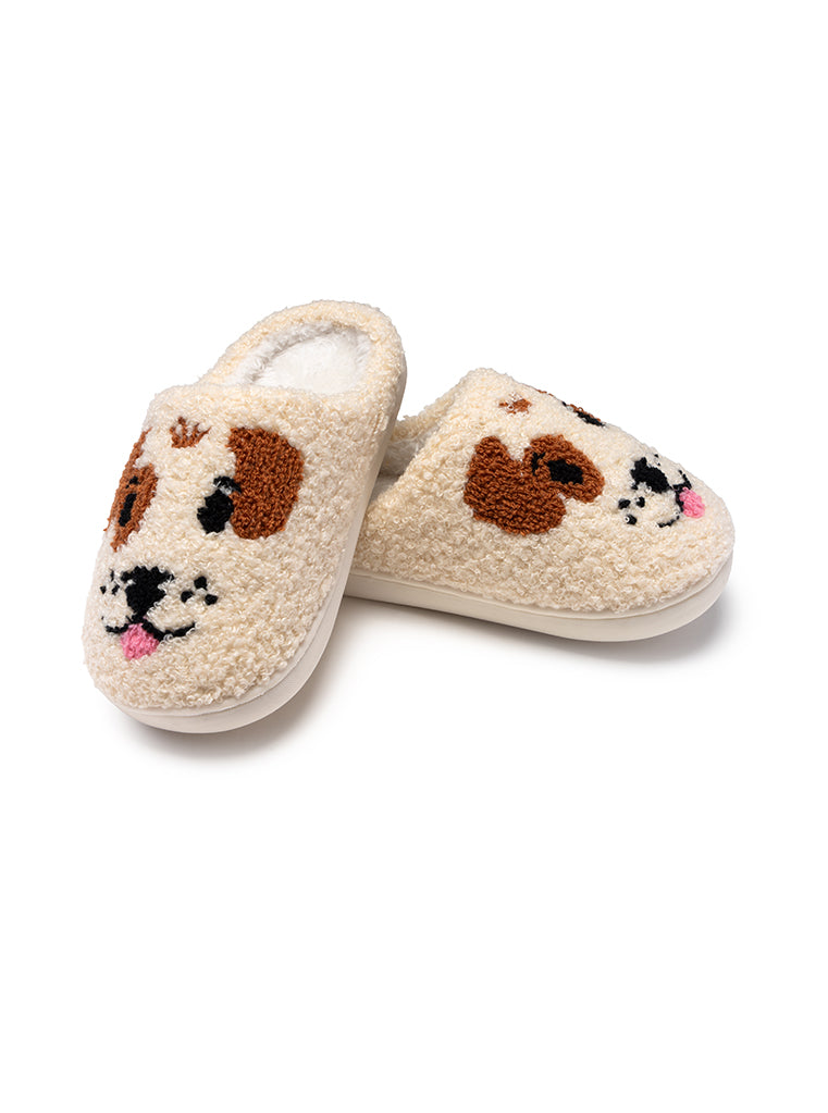 Living Royal Dog Face Kids Slippers