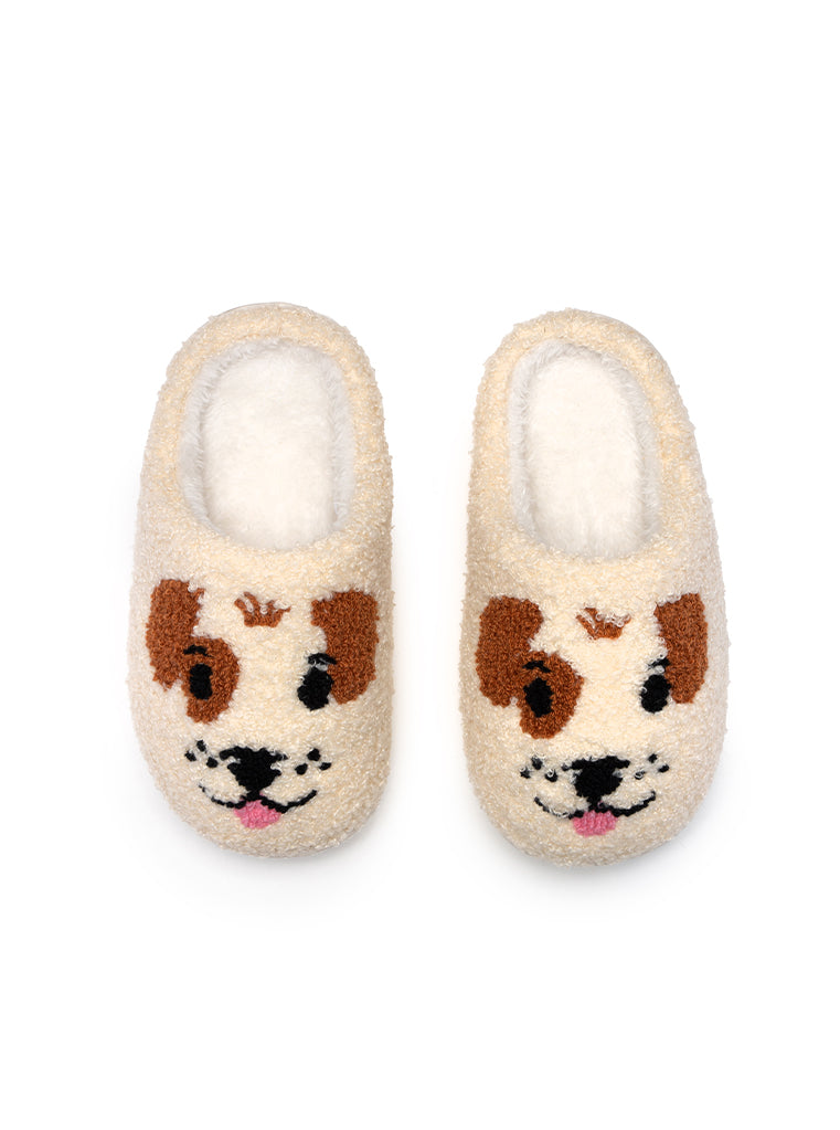 living royal Dog Face Kids Slippers