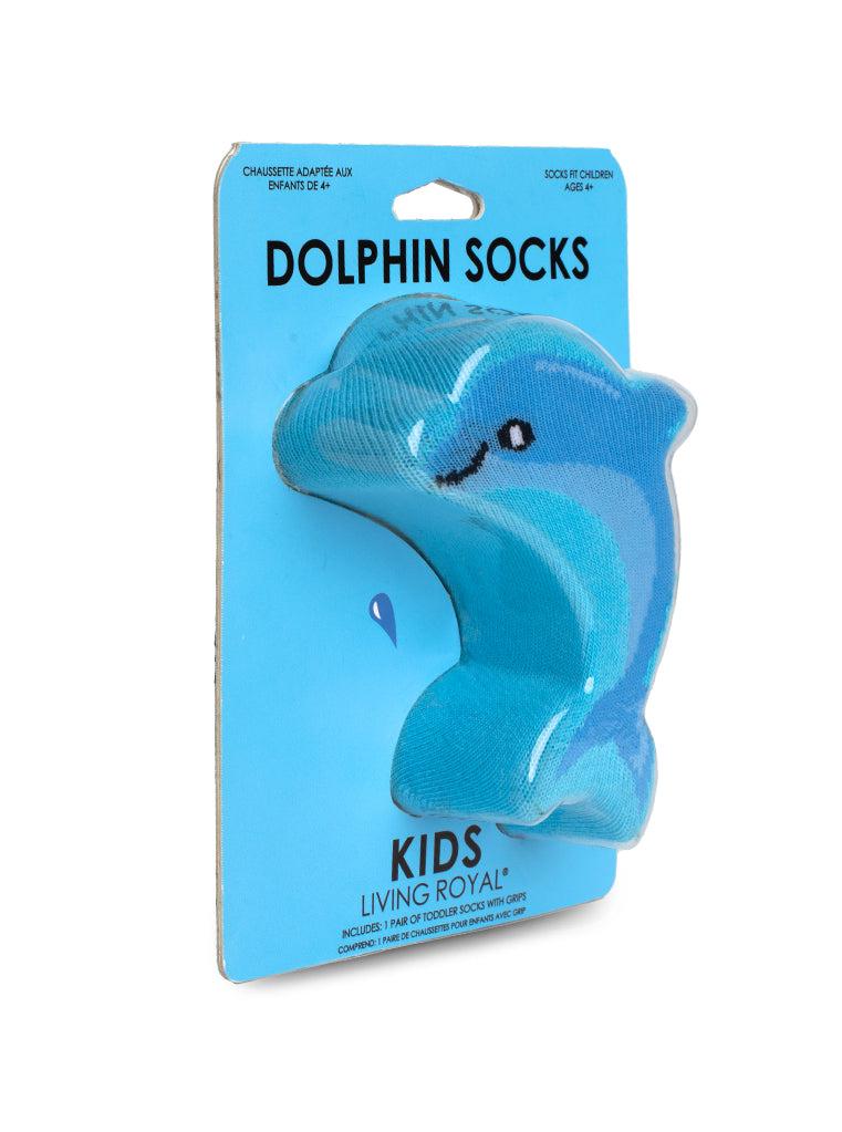 Living Royal Dolphin 3D Kids Crew Sock