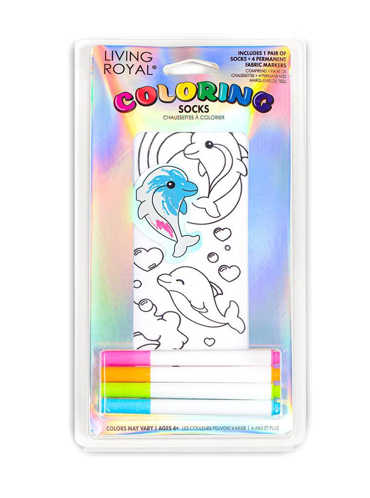 living royal Dolphin Coloring Sock