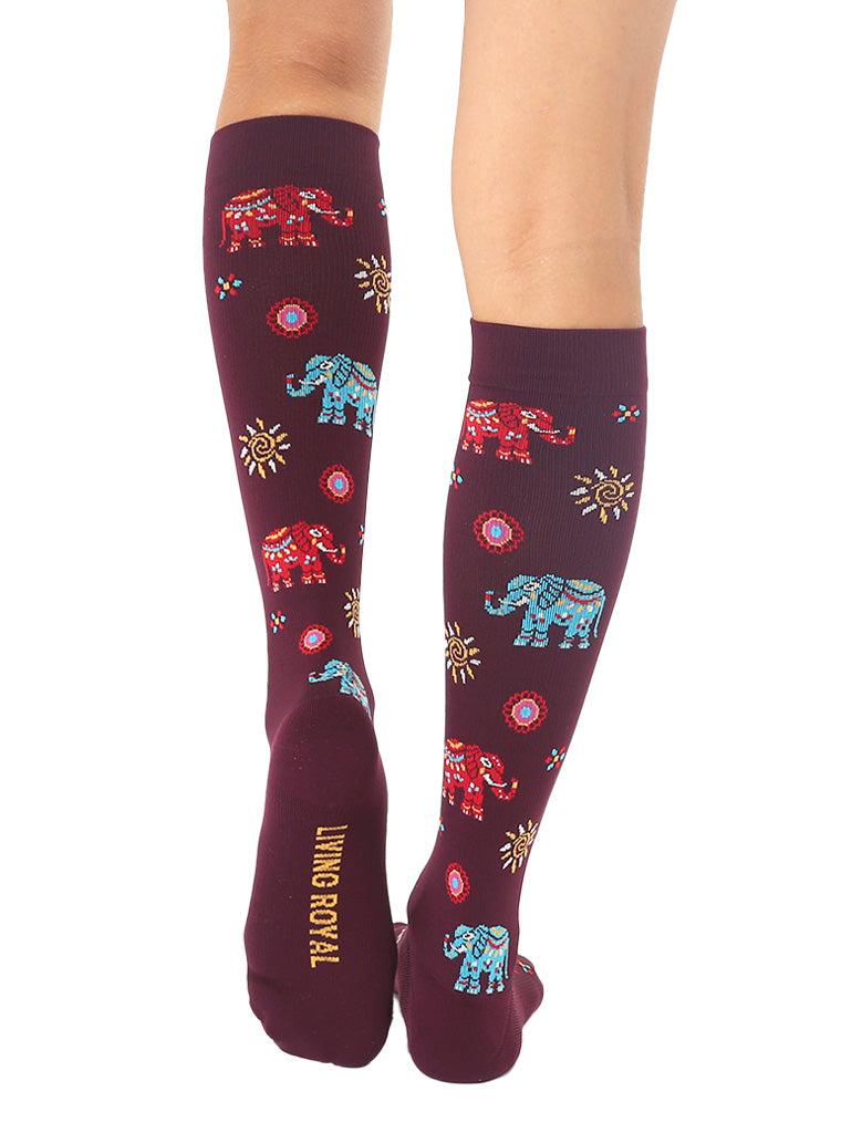 Living Royal Elephant Compression Socks