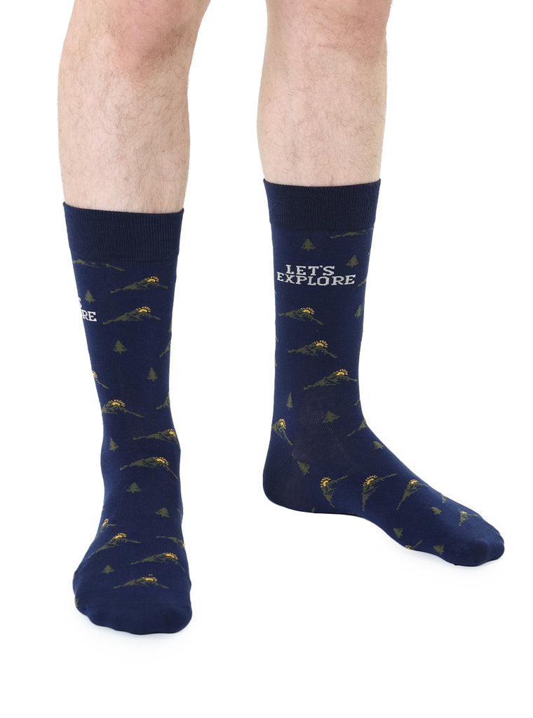 living royal Explore Mens Bamboo Crew Socks