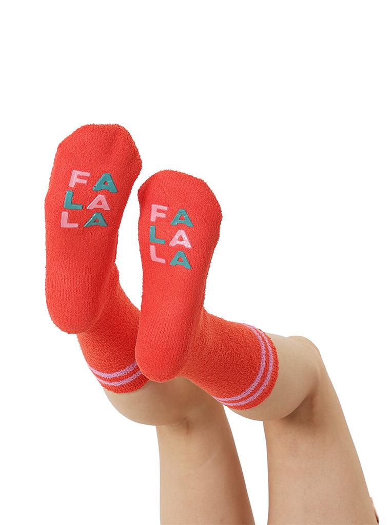 living royal Fa La La Fuzzy Crew Socks