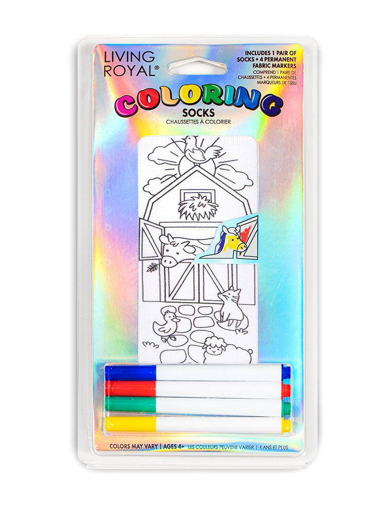 living royal Farm Coloring Sock
