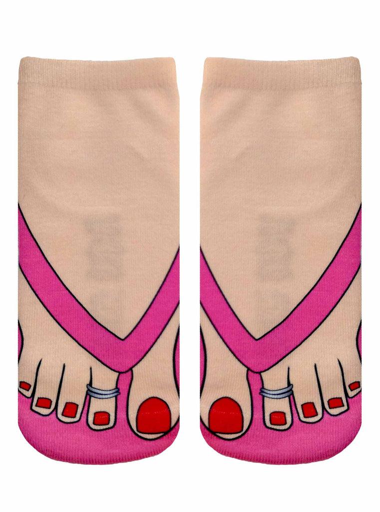 Living Royal Flip Flops Pale Ankle Socks