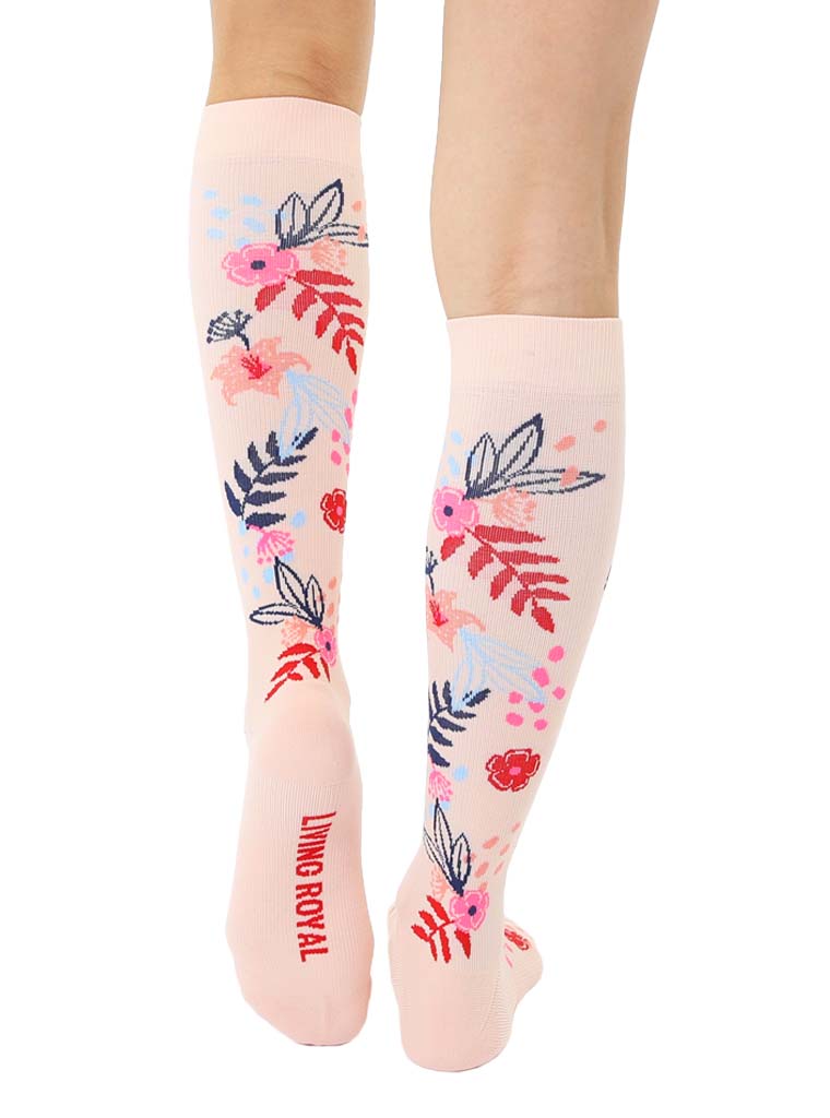 Living Royal Floral Compression Socks
