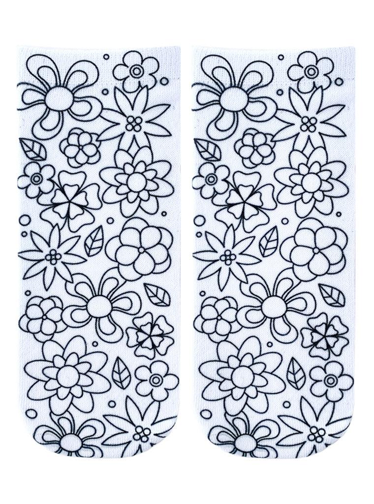 Living Royal Flower Party Coloring Socks