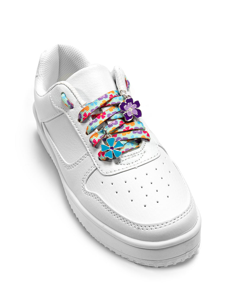 Living Royal Flower Power Shoelaces + Charm Set