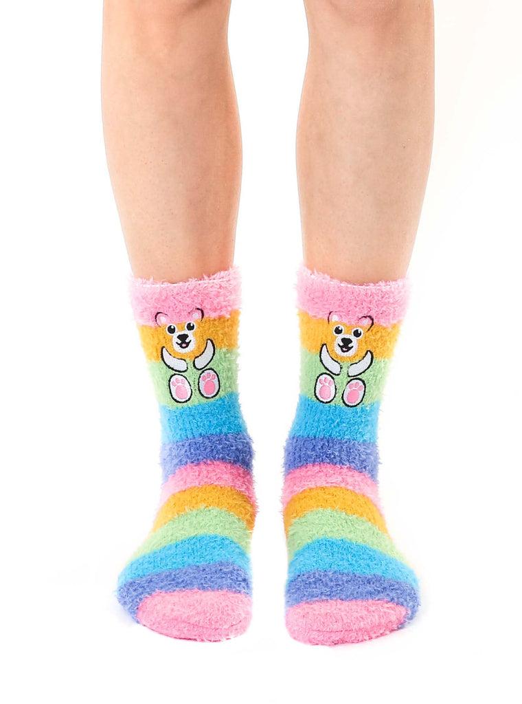 living royal Fuzzy Teddy Crew Socks