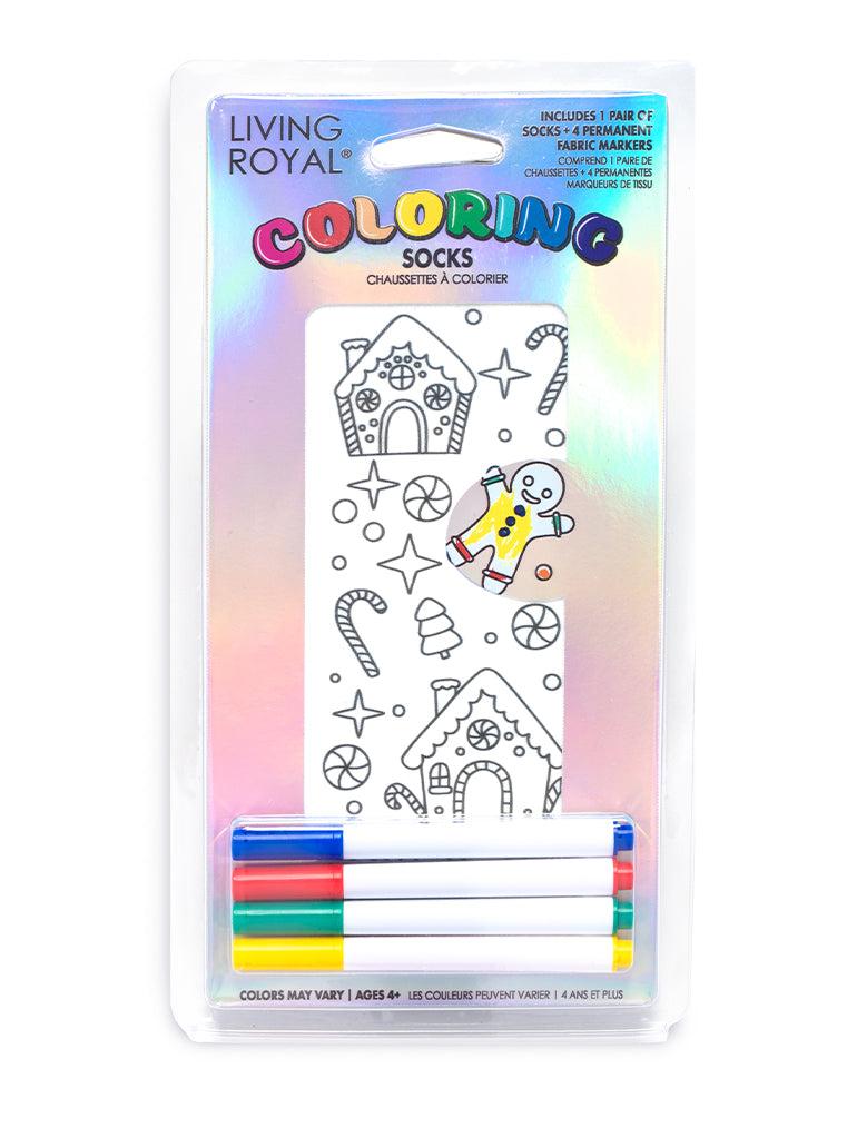 living royal Gingerbread House Coloring Socks
