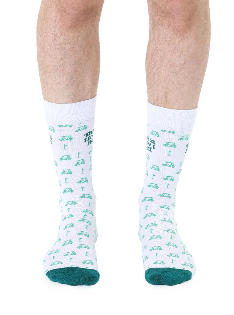 Living Royal Golf Cart Mens Bamboo Crew Socks