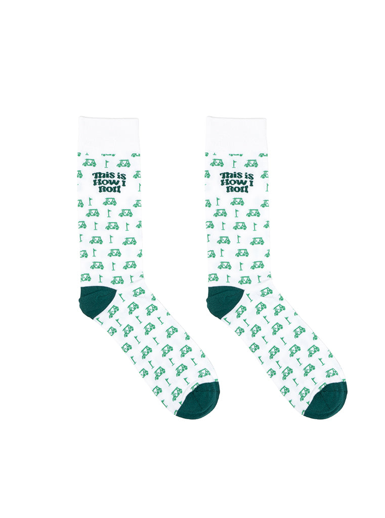 Living Royal Golf Cart Mens Bamboo Crew Socks