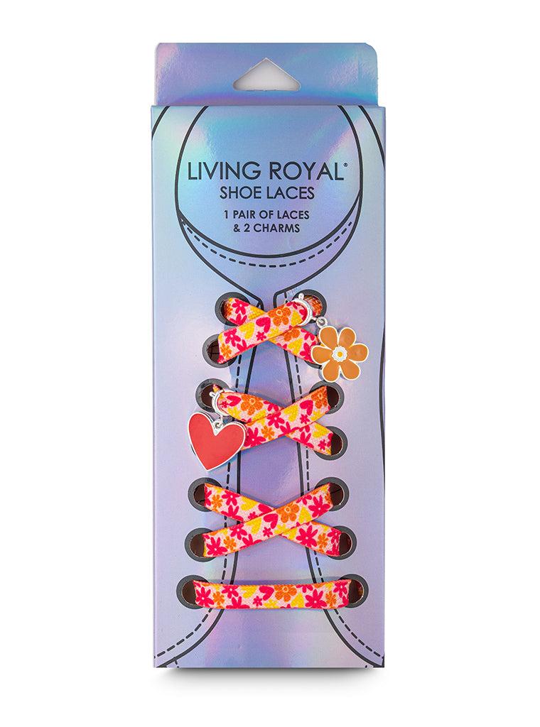 living royal Heart Craze Shoelaces + Charm Set
