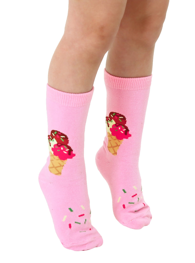 Living Royal Ice Cream 3D Kids Crew Sock