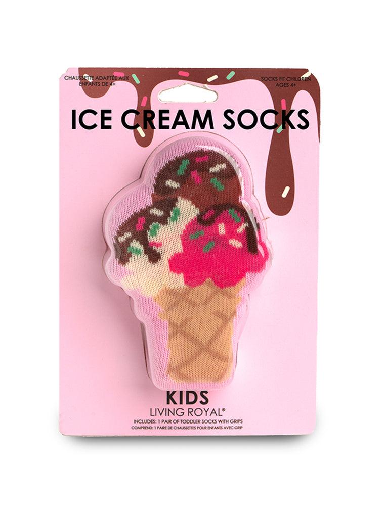 living royal Ice Cream 3D Kids Crew Sock
