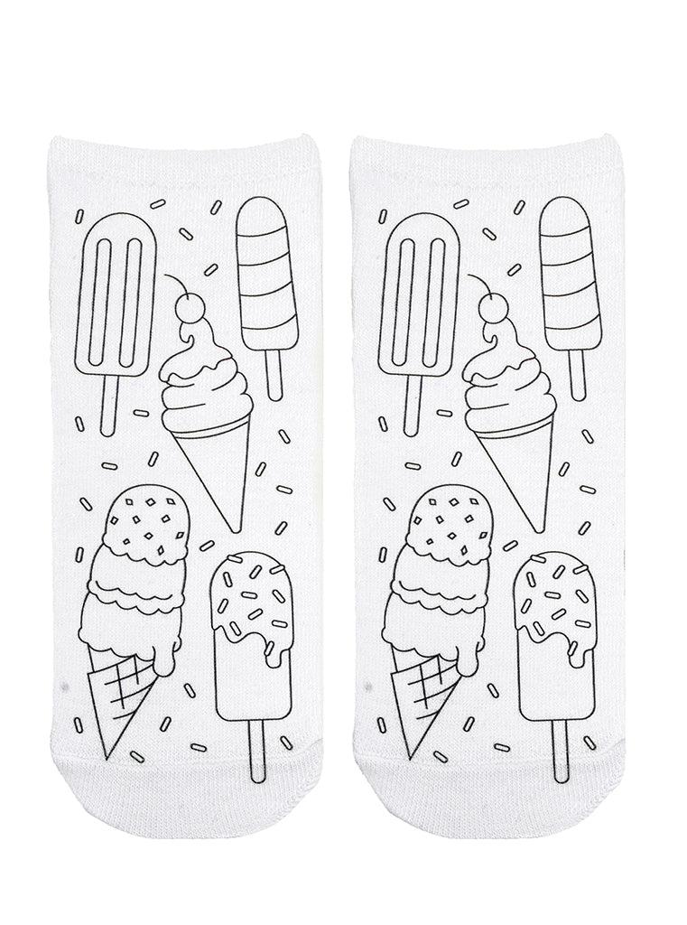 Living Royal Ice Cream Coloring Socks
