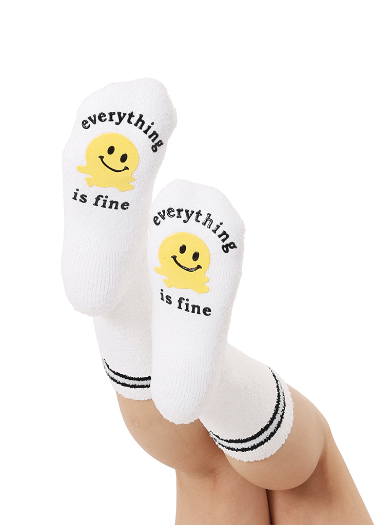 living royal It's Fine Fuzzy Crew Socks