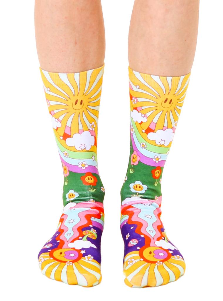 living royal It's Groovy Crew Socks