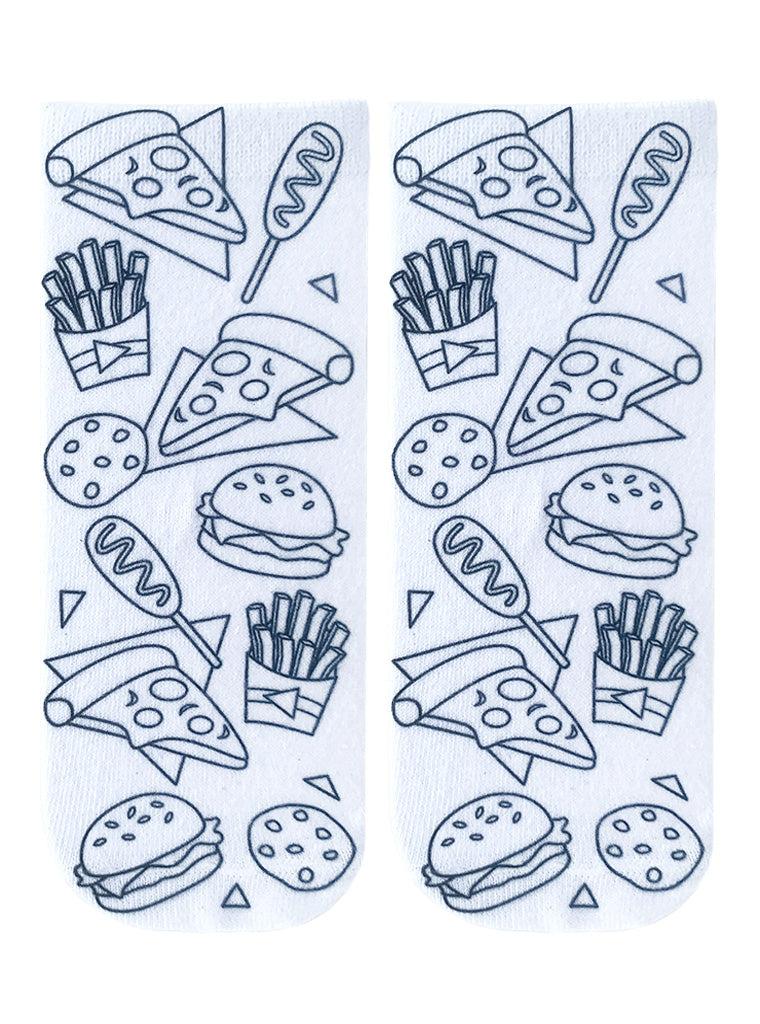 Living Royal Junk Food Life Coloring Socks