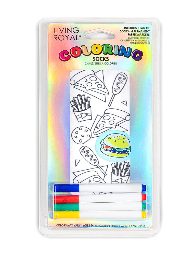 living royal Junk Food Life Coloring Socks