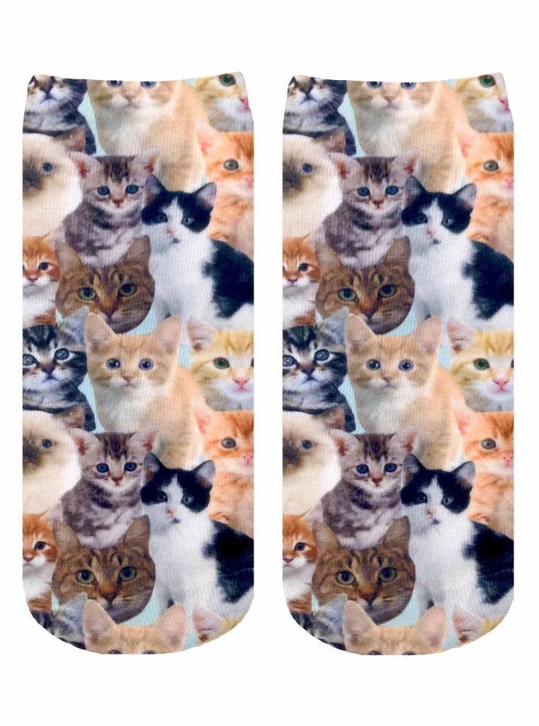 living royal Kitty All Over Ankle Socks