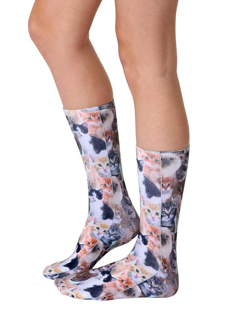 Living Royal Kitty All Over Crew Socks