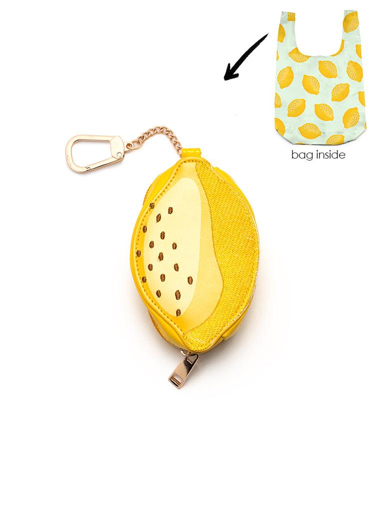 living royal Lemon 2 in 1 Bag Charm + Shopper Bag
