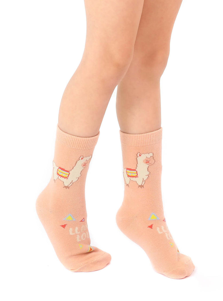 Living Royal Llama 3D Kids Crew Sock