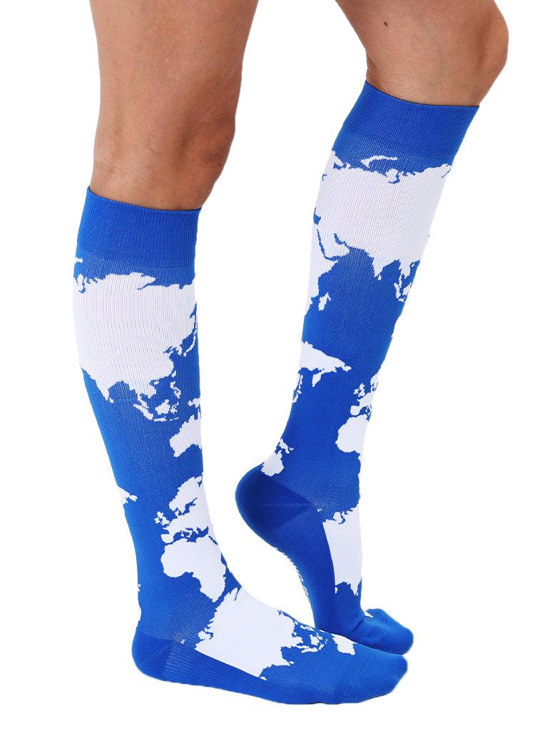Living Royal Map Compression Socks