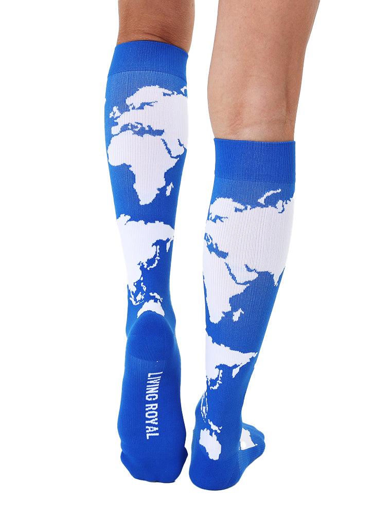 Living Royal Map Compression Socks