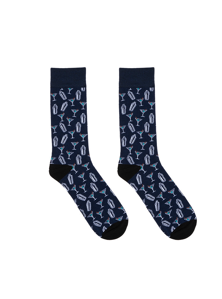 Living Royal Martini Mens Bamboo Crew Socks