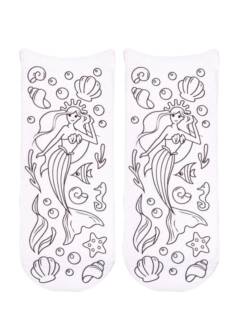 Living Royal Mermaid Coloring Sock