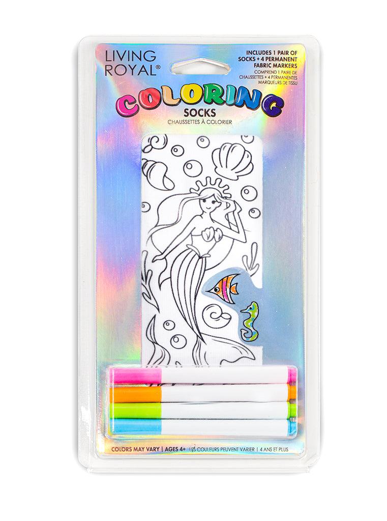 living royal Mermaid Coloring Sock