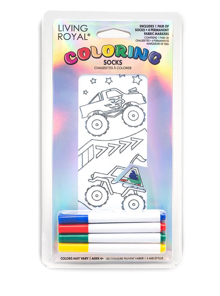 living royal Monster Truck Coloring Socks