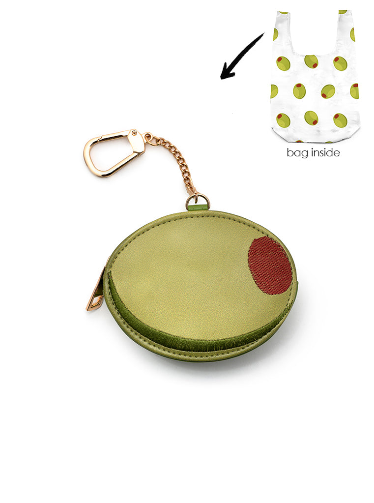 living royal Olive 2 in 1 Bag Charm + Shopper Bag