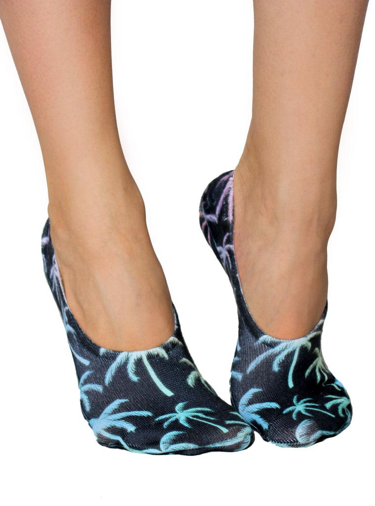 living royal Palm Trees Liner Socks