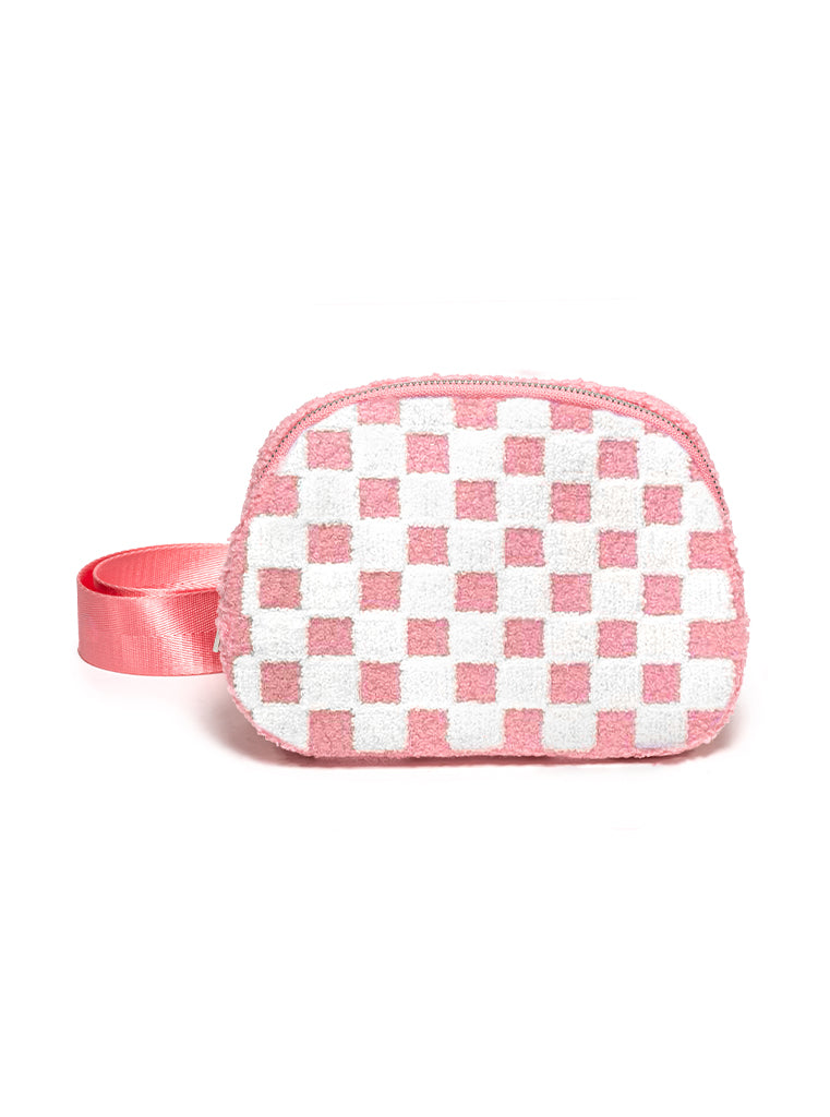 living royal Pink Checker Belt Bag