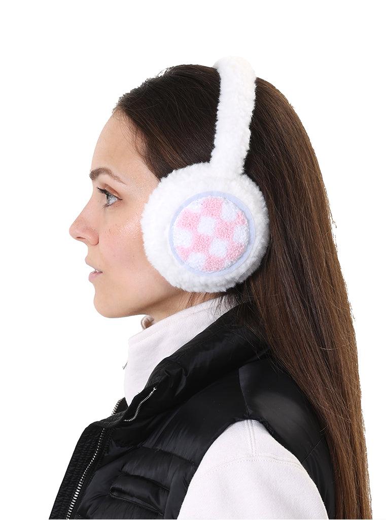 Living Royal Pink Checker Earmuff