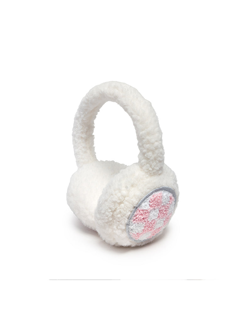 living royal Pink Checker Earmuff