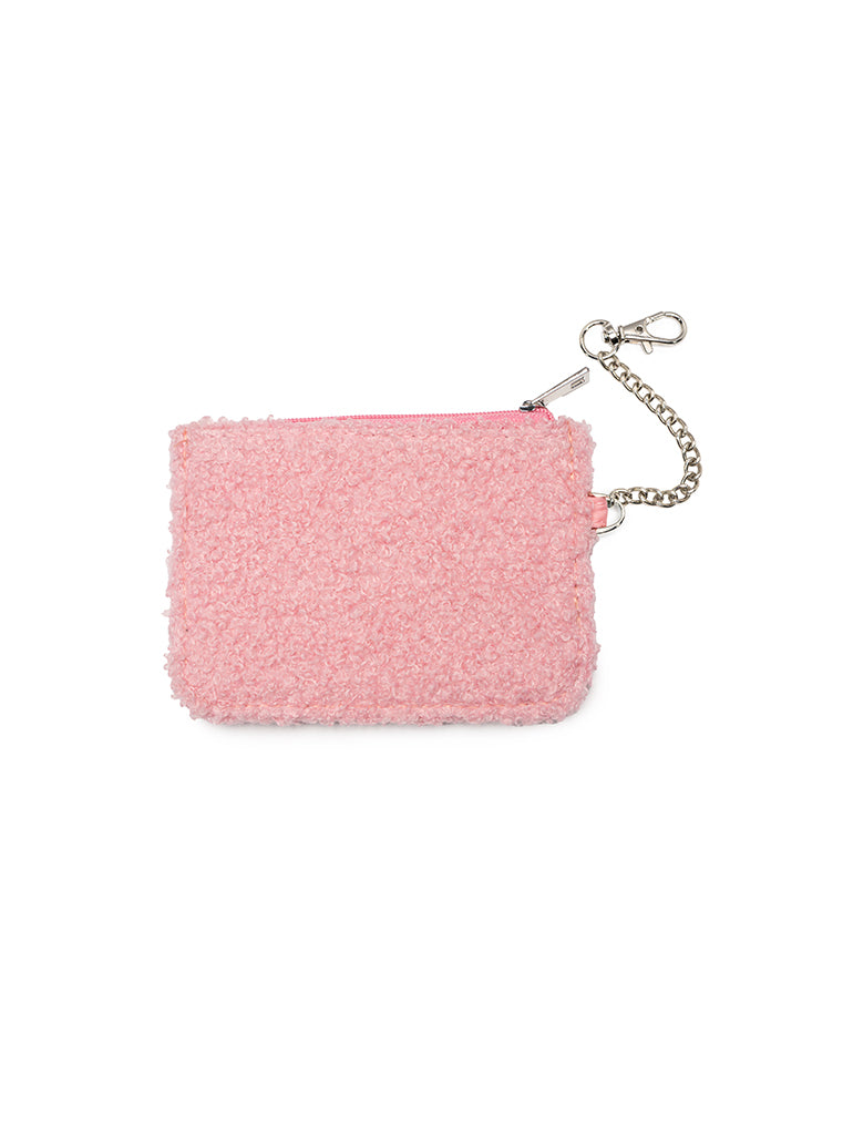 Living Royal Pink Crystal Key Chain Pouch