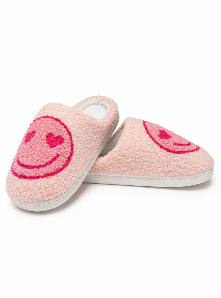 Living Royal Pink Happy Slippers
